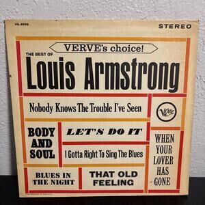 THE BEST OF LOUIS ARMSTRONG Verve's choice 12-inch LP V6-8595 Stereo